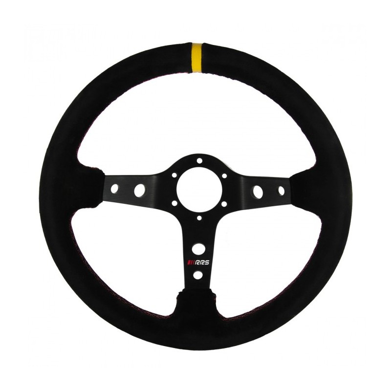 Volant RRS Alcantara Noir 350mm T65 – Volant Simracing Haute Qualité