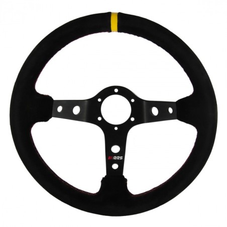 Volant RRS Alcantara Noir 350mm T65 – Volant Simracing Haute Qualité
